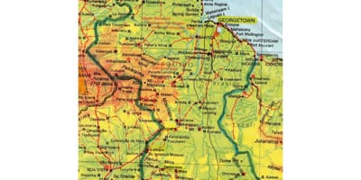 Mapa de la Guaiana àfrica