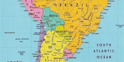 Mapa de la Guaiana amèrica del sud 