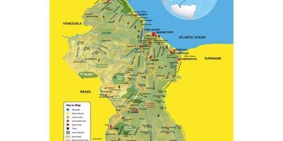 Mapa de la Guaiana mapa de localització