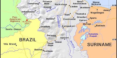 Mapa de la Guaiana país